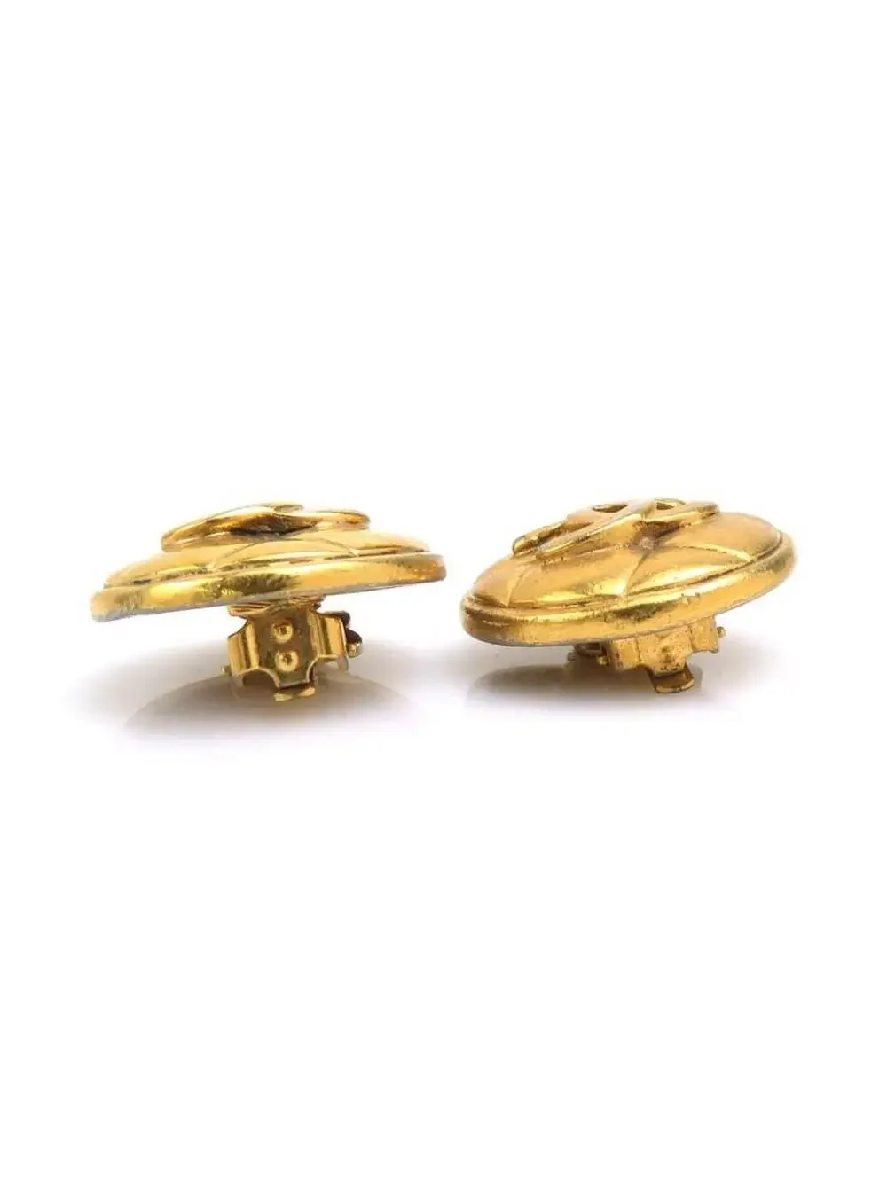 Auth Chanel Cc Logo Clip On Earrings #303082C32B
